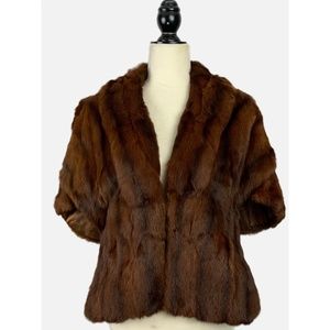 Elegant Brown Women's Mink Cape
